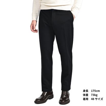 25 - 26AW CIRCOLO 1901 コットンジャージー ノータックイージースラックス (セットアップ対応)｜425674 - 44｜GUARDAROBA MILANO OFFICIAL STORE