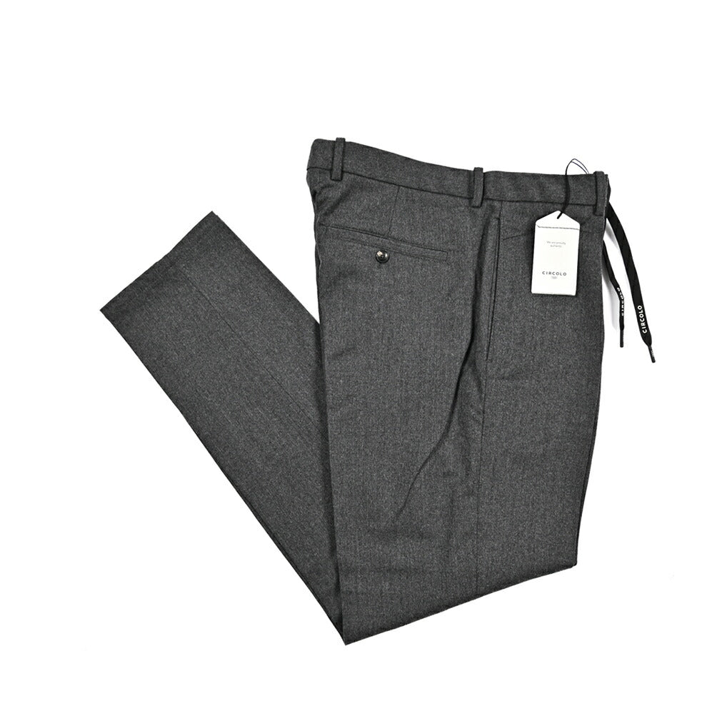 25 - 26AW CIRCOLO 1901 ストレッチウール ワンタックスラックス｜427159-44｜GUARDAROBA MILANO OFFICIAL STORE
