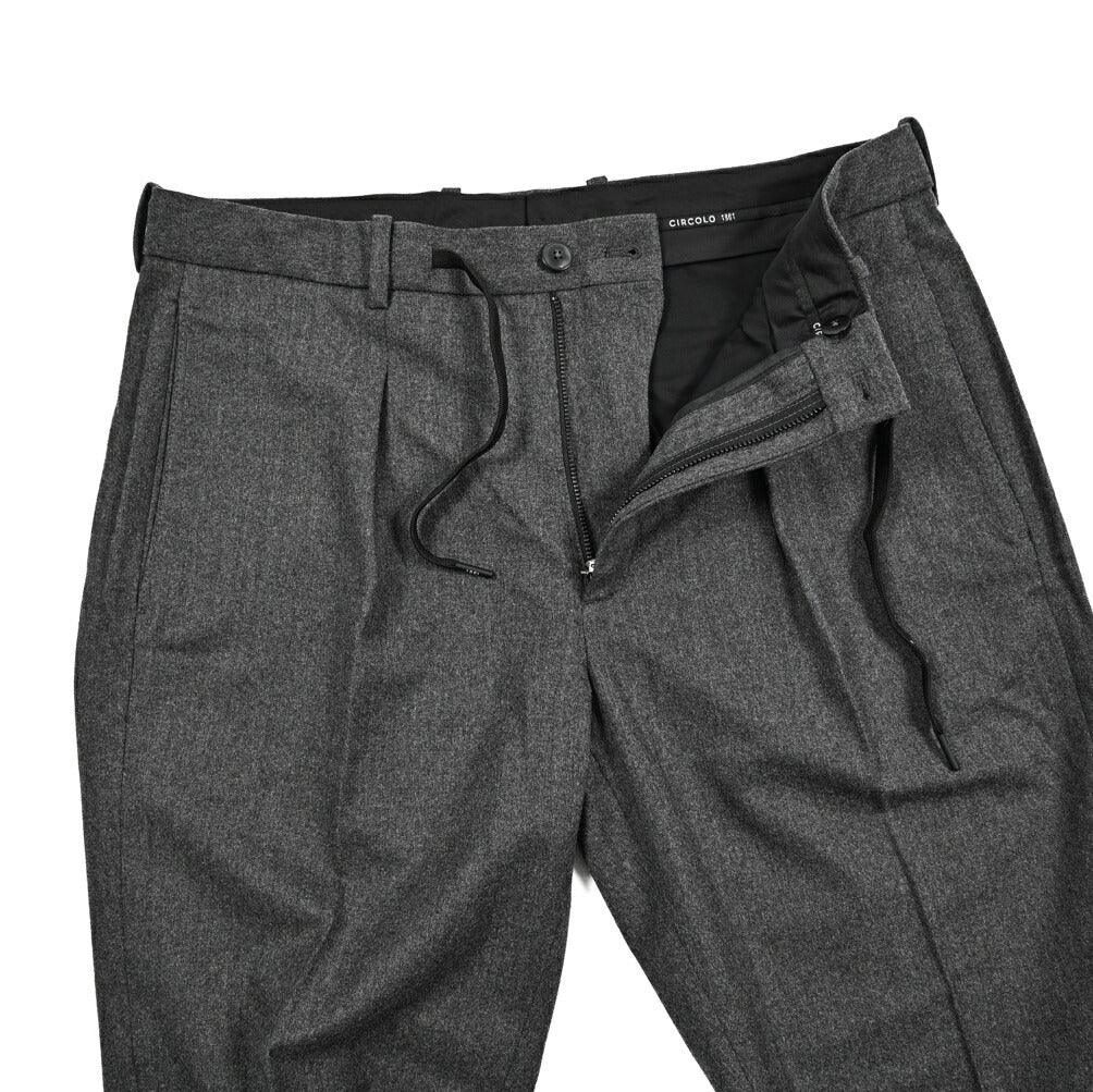 25 - 26AW CIRCOLO 1901 ストレッチウール ワンタックスラックス｜427159-44｜GUARDAROBA MILANO OFFICIAL STORE