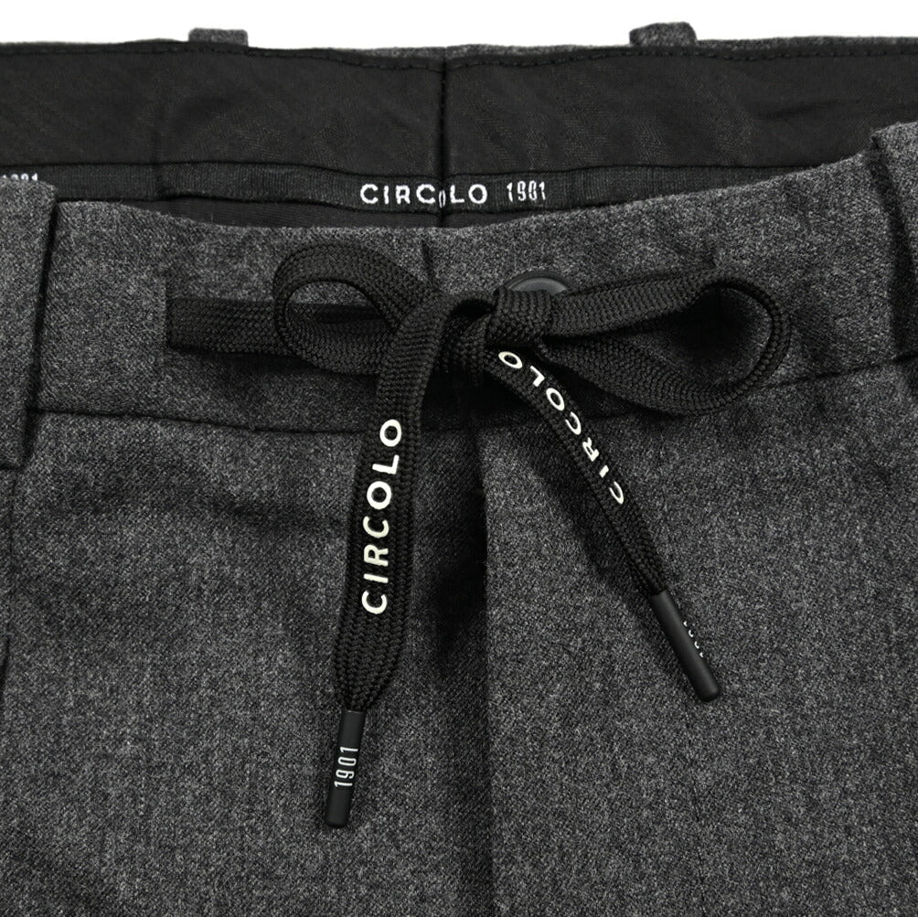 25 - 26AW CIRCOLO 1901 ストレッチウール ワンタックスラックス｜427159-44｜GUARDAROBA MILANO OFFICIAL STORE