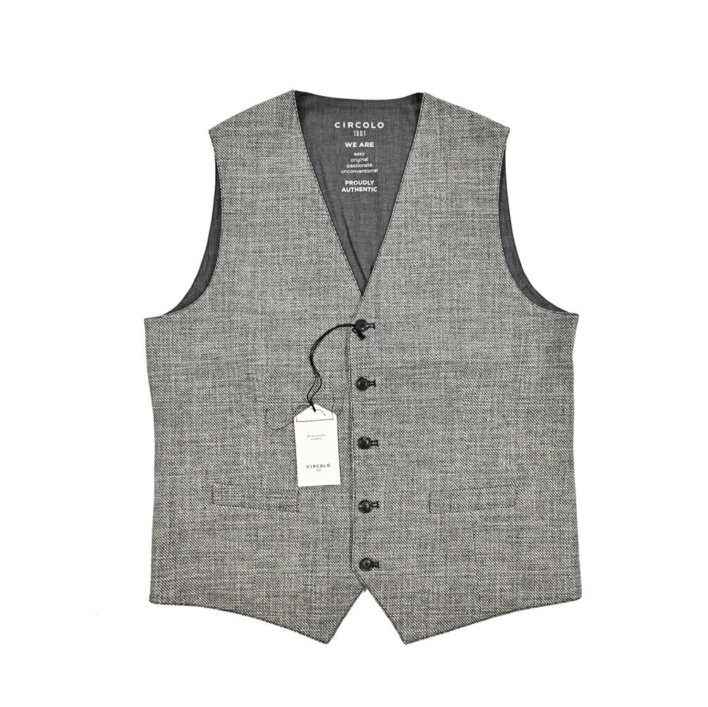 25 - 26AW CIRCOLO 1901 コットンジャージー 5Bシングルジレ (セットアップ対応)｜425721 - 44｜GUARDAROBA MILANO OFFICIAL STORE