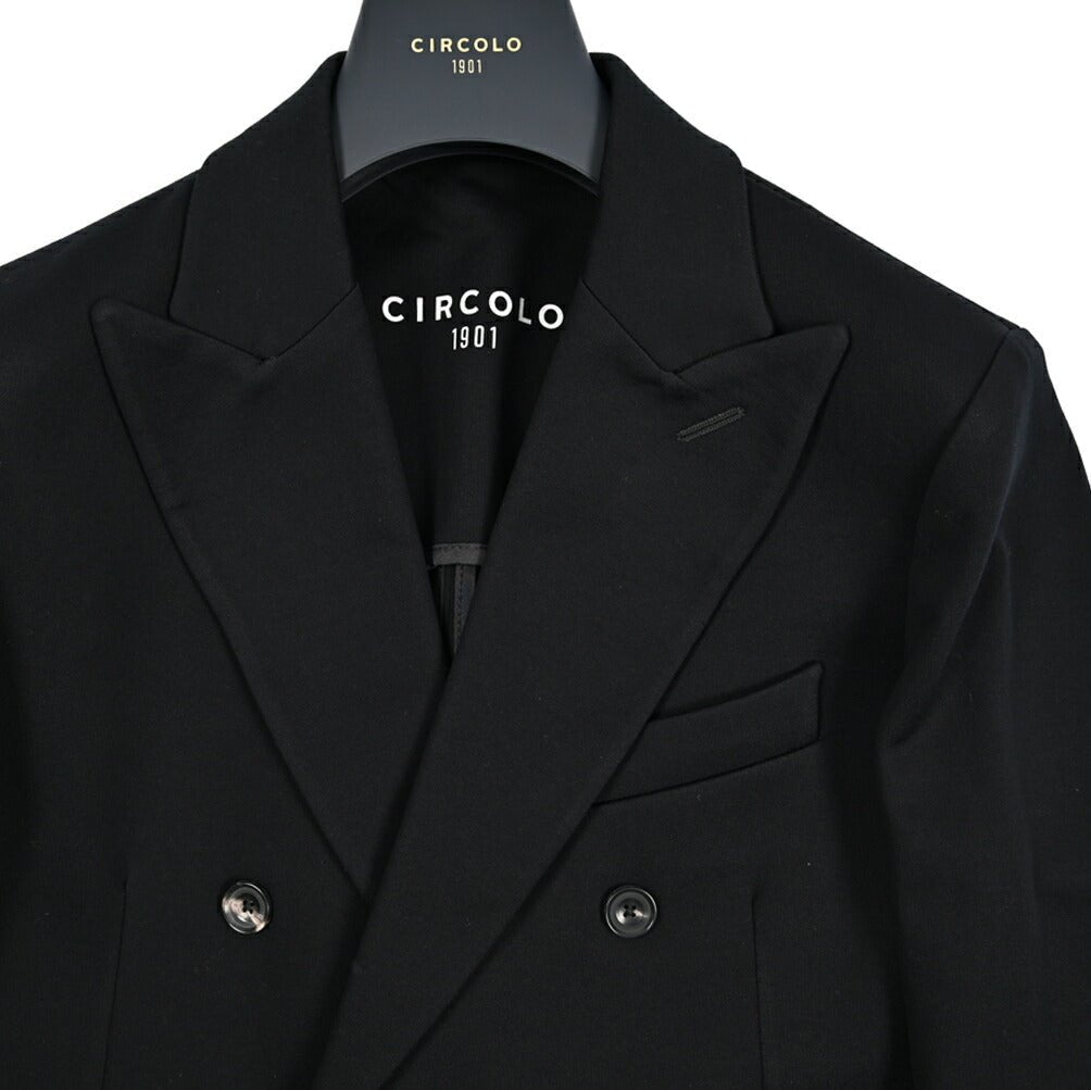 CIRCOLO 1901 チルコロ テーラードジャケット 46 コットン ウール 25-26AW CIRCOLO 1901 チルコロ / コットンジャージー 6Bダブル