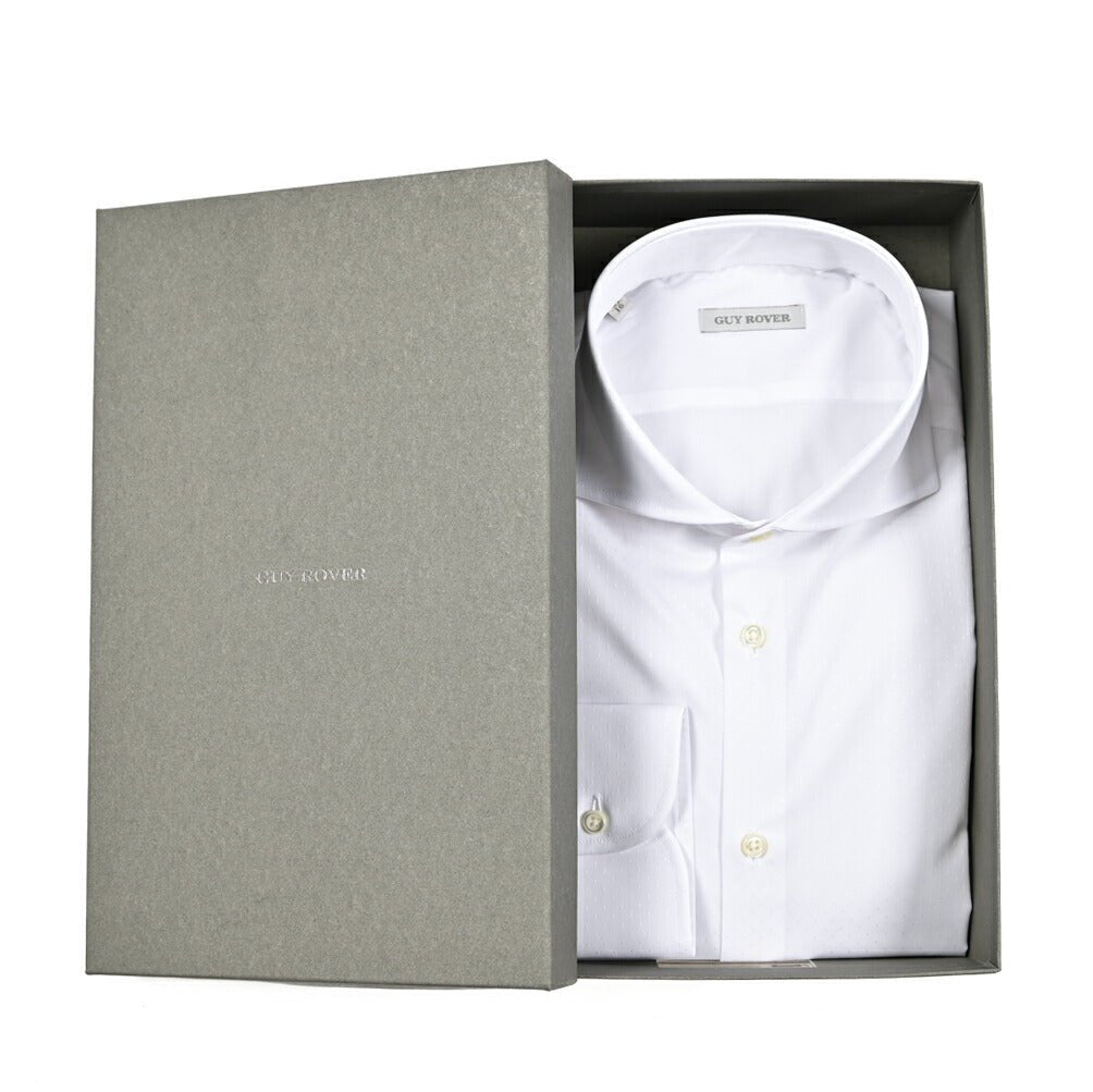 25 - 26AW GUY ROVER コットン100% ホリゾンタルカラー ドレスシャツ｜427708-37｜GUARDAROBA MILANO OFFICIAL STORE