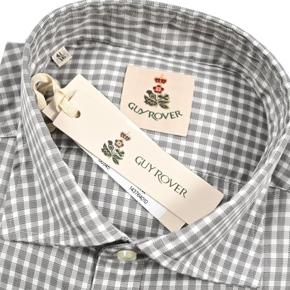 25 - 26AW GUY ROVER コットン100% ワイドカラーチェックシャツ｜427804-37｜GUARDAROBA MILANO OFFICIAL STORE