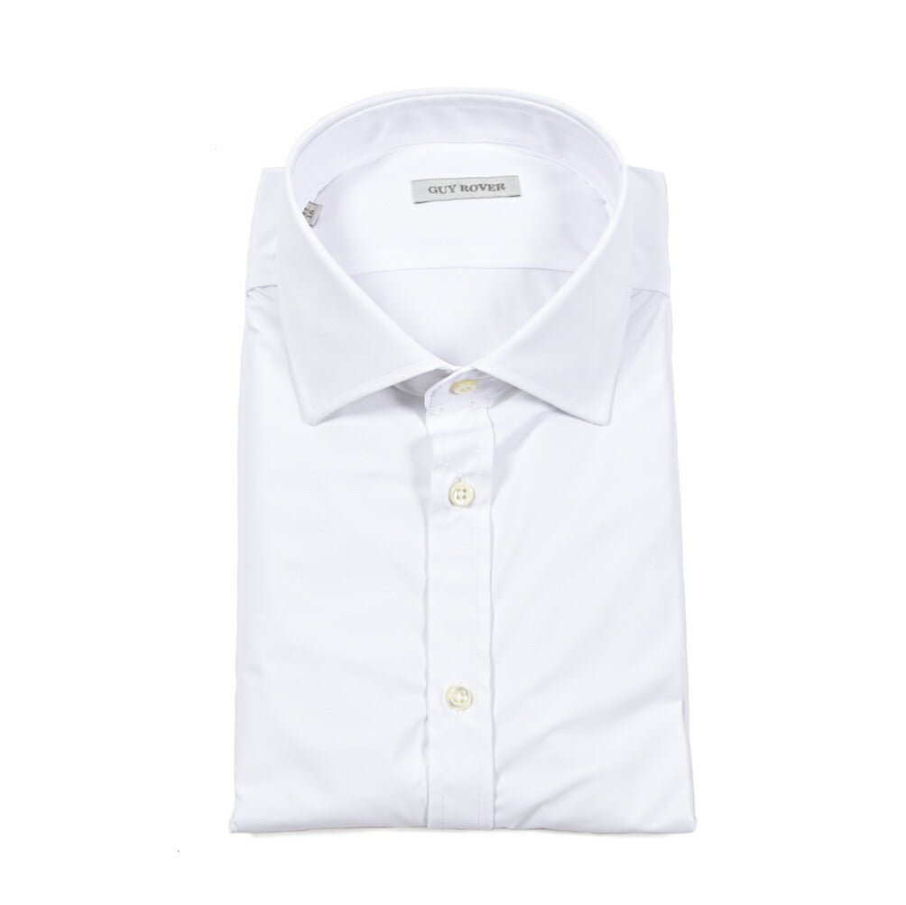 25 - 26AW GUY ROVER ストレッチナイロン ワイドカラードレスシャツ｜427597-37｜GUARDAROBA MILANO OFFICIAL STORE