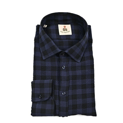 25 - 26AW GUY ROVER ストレッチコットン レギュラーカラーシアサッカーシャツ｜427824-37｜GUARDAROBA MILANO OFFICIAL STORE