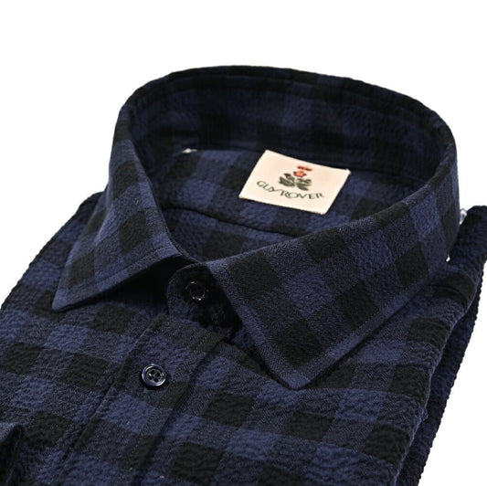 25 - 26AW GUY ROVER ストレッチコットン レギュラーカラーシアサッカーシャツ｜427824-37｜GUARDAROBA MILANO OFFICIAL STORE