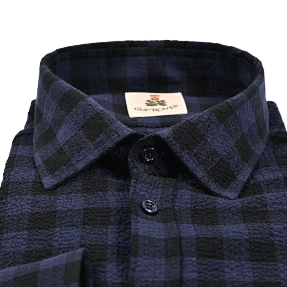 25 - 26AW GUY ROVER ストレッチコットン レギュラーカラーシアサッカーシャツ｜427824-37｜GUARDAROBA MILANO OFFICIAL STORE