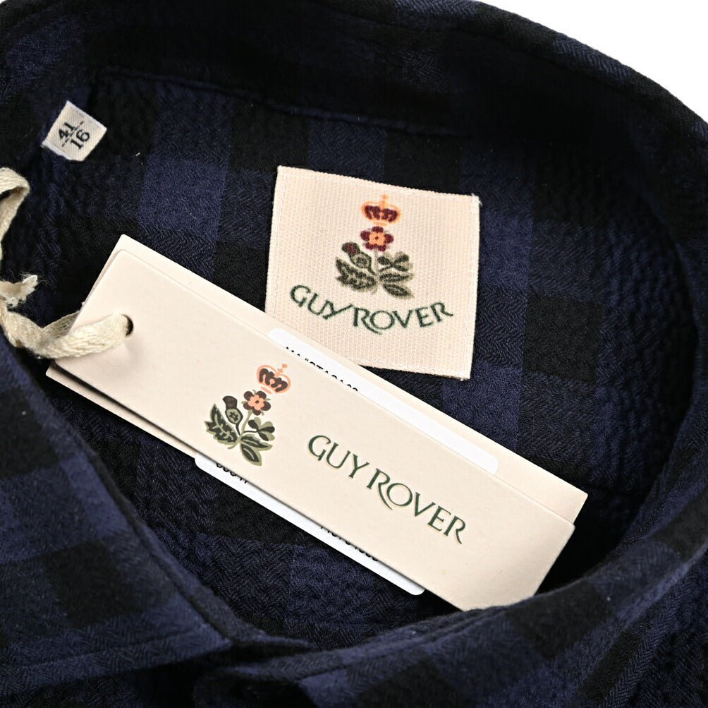 25 - 26AW GUY ROVER ストレッチコットン レギュラーカラーシアサッカーシャツ｜427824-37｜GUARDAROBA MILANO OFFICIAL STORE
