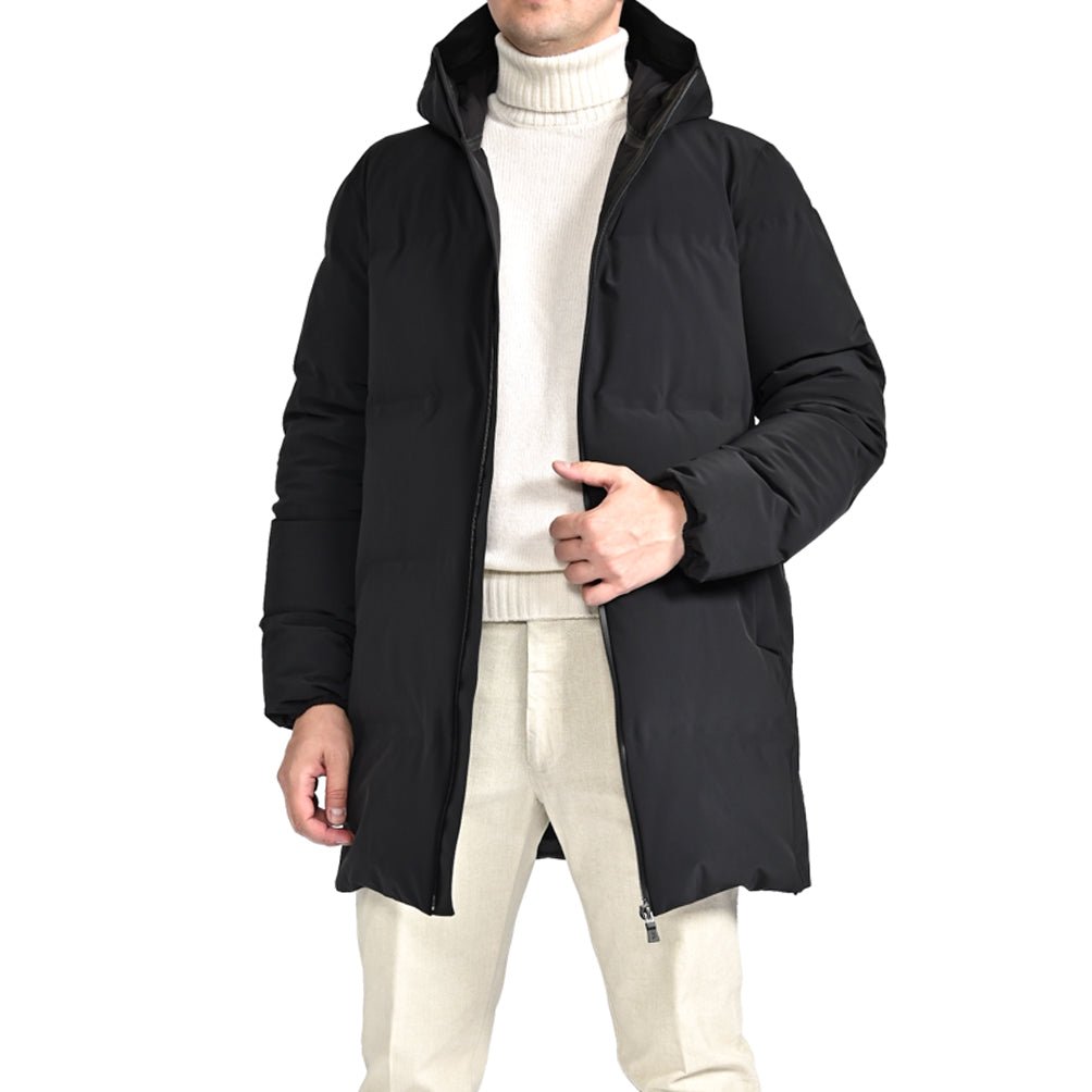 25 - 26AW HERNO "FUNCTIONAL WARDROBE" 高機能撥水ナイロン ダウンジャケットフーディー｜425733 - 46｜GUARDAROBA MILANO OFFICIAL STORE