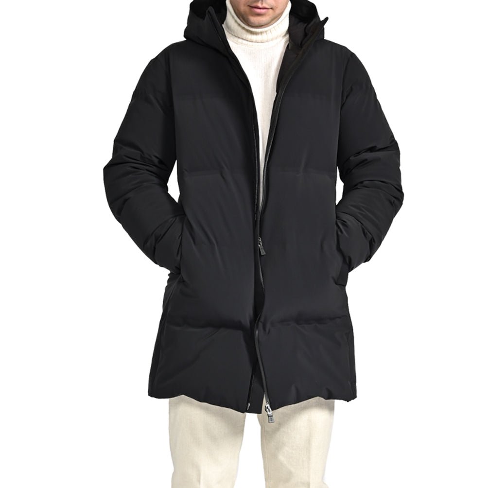 25 - 26AW HERNO "FUNCTIONAL WARDROBE" 高機能撥水ナイロン ダウンジャケットフーディー｜425733 - 46｜GUARDAROBA MILANO OFFICIAL STORE