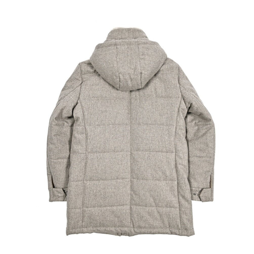 25 - 26AW LENOCI 着脱可能フード付 中綿コート 防水透湿仕様 カノニコ製生地｜434074-44｜GUARDAROBA MILANO OFFICIAL STORE