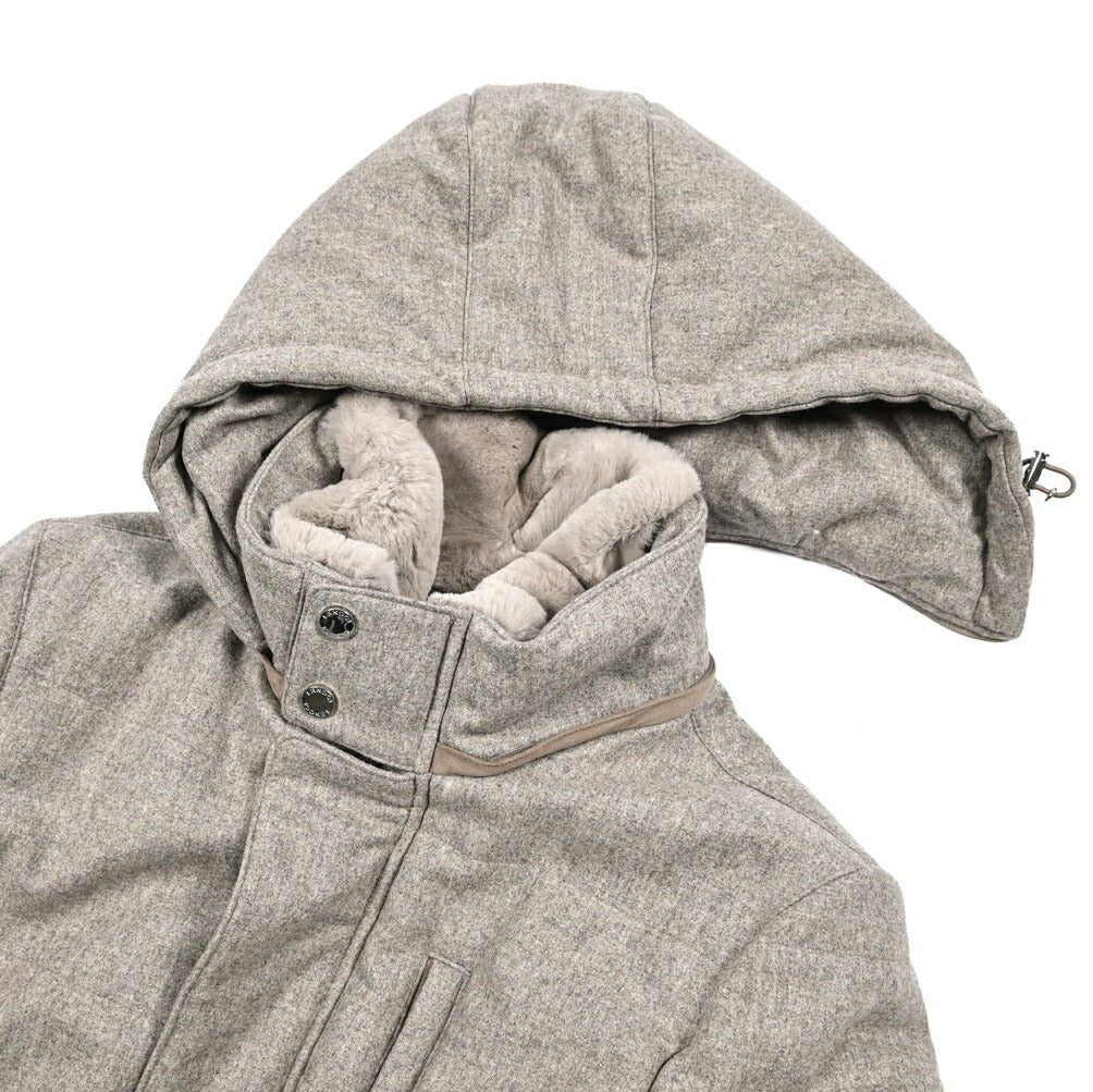 25 - 26AW LENOCI 着脱可能フード付 中綿コート 防水透湿仕様 カノニコ製生地｜434074-44｜GUARDAROBA MILANO OFFICIAL STORE