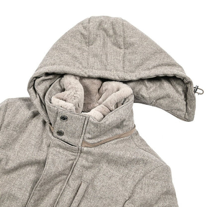 25 - 26AW LENOCI 着脱可能フード付 中綿コート 防水透湿仕様 カノニコ製生地｜434074-44｜GUARDAROBA MILANO OFFICIAL STORE