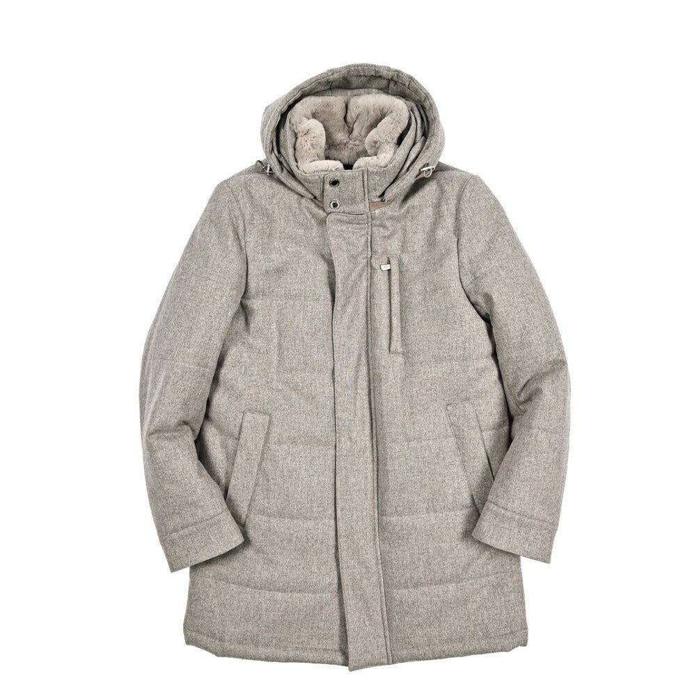 25 - 26AW LENOCI 着脱可能フード付 中綿コート 防水透湿仕様 カノニコ製生地｜434074-44｜GUARDAROBA MILANO OFFICIAL STORE