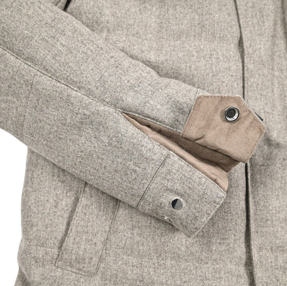 25 - 26AW LENOCI 着脱可能フード付 中綿コート 防水透湿仕様 カノニコ製生地｜434074-44｜GUARDAROBA MILANO OFFICIAL STORE