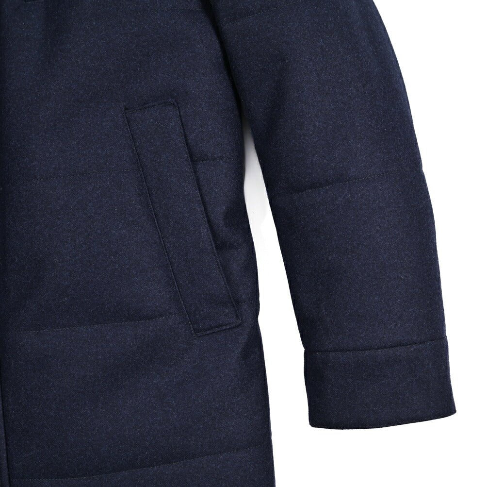 25 - 26AW LENOCI 着脱可能フード付 中綿コート 防水透湿仕様 カノニコ製生地｜434084-44｜GUARDAROBA MILANO OFFICIAL STORE