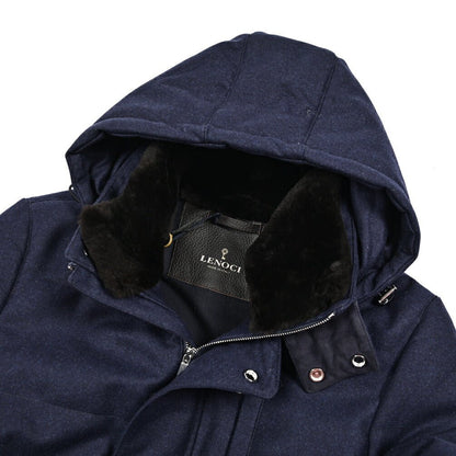 25 - 26AW LENOCI 着脱可能フード付 中綿コート 防水透湿仕様 カノニコ製生地｜434084-44｜GUARDAROBA MILANO OFFICIAL STORE