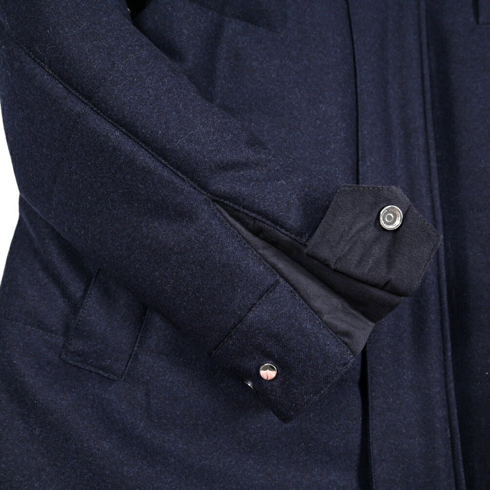 25 - 26AW LENOCI 着脱可能フード付 中綿コート 防水透湿仕様 カノニコ製生地｜434084-44｜GUARDAROBA MILANO OFFICIAL STORE