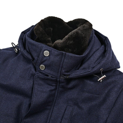 25 - 26AW LENOCI 着脱可能フード付 中綿コート 防水透湿仕様 カノニコ製生地｜434084-44｜GUARDAROBA MILANO OFFICIAL STORE