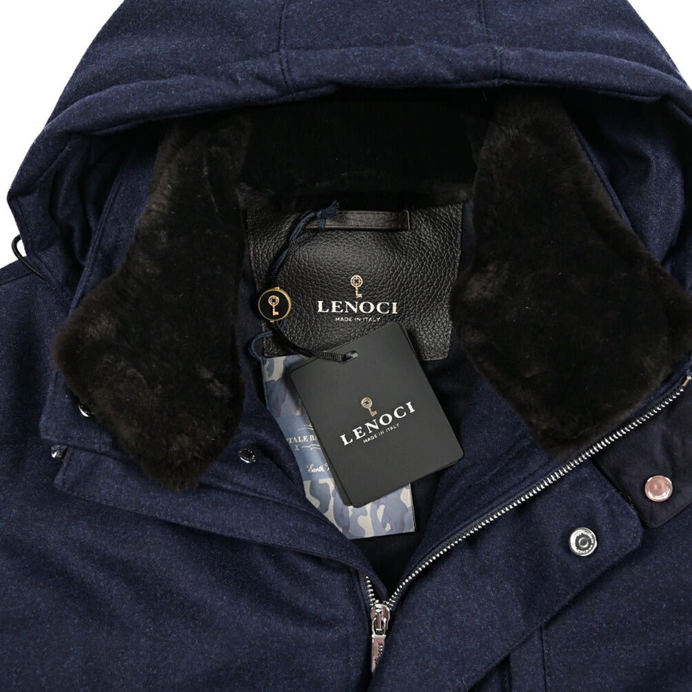 25 - 26AW LENOCI 着脱可能フード付 中綿コート 防水透湿仕様 カノニコ製生地｜434084-44｜GUARDAROBA MILANO OFFICIAL STORE