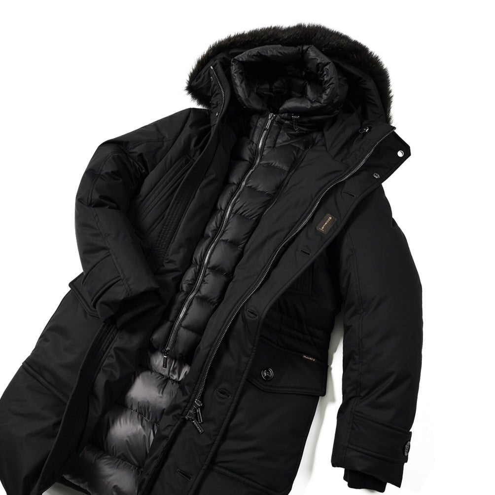 25 - 26AW MOORER "HELSINKY - ADS" フード付ダウンジャケット / ACQUA PROOF(防水)｜395762-B-46｜GUARDAROBA MILANO OFFICIAL STORE