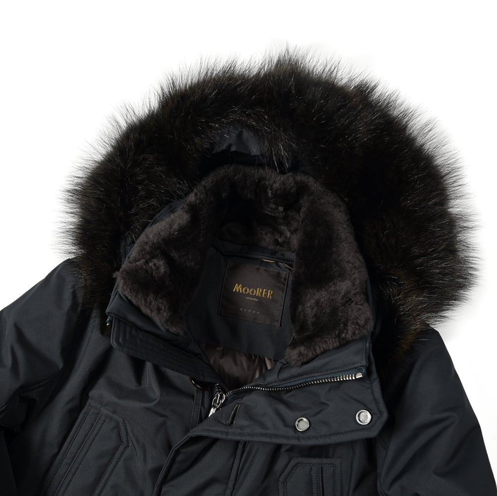 25 - 26AW MOORER "SAPPORO - GF" リアルファーフード付きダウンコート / ACQUA PROOF(防水)｜396138-B-46｜GUARDAROBA MILANO OFFICIAL STORE