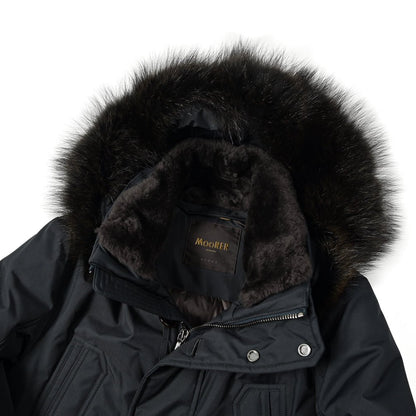 25 - 26AW MOORER "SAPPORO - GF" リアルファーフード付きダウンコート / ACQUA PROOF(防水)｜396138-B-46｜GUARDAROBA MILANO OFFICIAL STORE