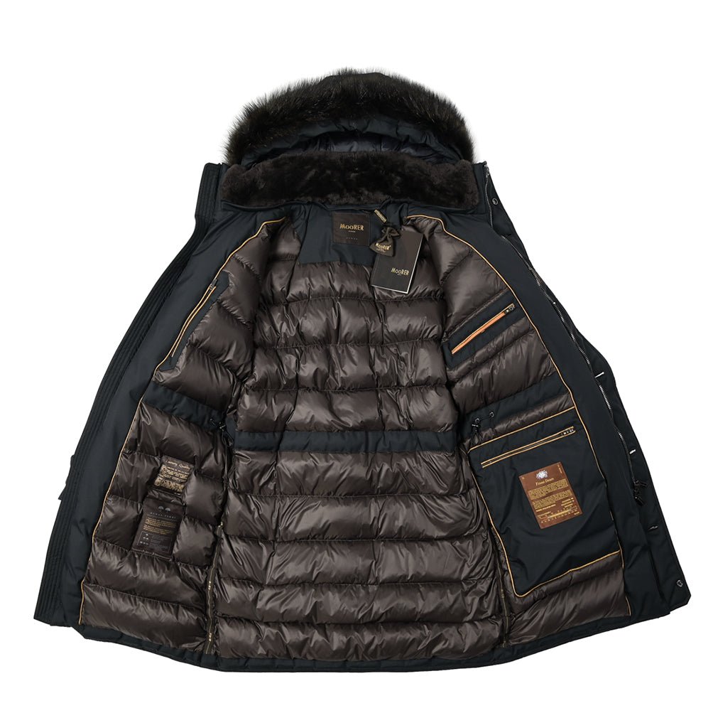 25 - 26AW MOORER "SAPPORO - GF" リアルファーフード付きダウンコート / ACQUA PROOF(防水)｜396138-B-46｜GUARDAROBA MILANO OFFICIAL STORE