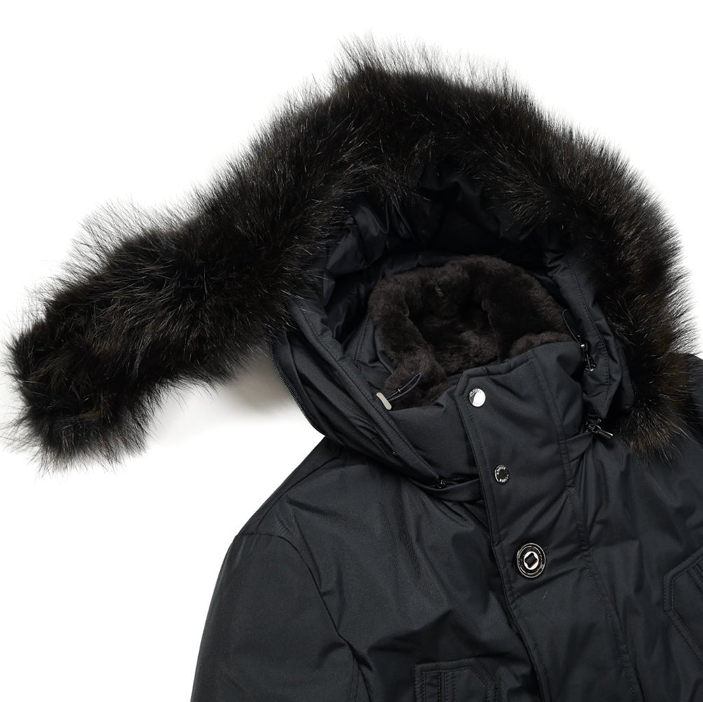 25 - 26AW MOORER "SAPPORO - GF" リアルファーフード付きダウンコート / ACQUA PROOF(防水)｜396138-B-46｜GUARDAROBA MILANO OFFICIAL STORE