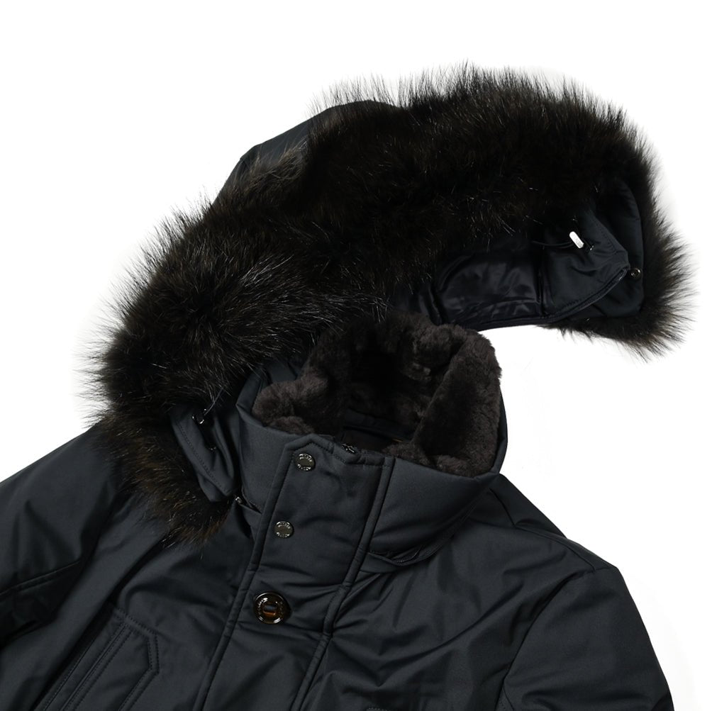 25 - 26AW MOORER "SAPPORO - GF" リアルファーフード付きダウンコート / ACQUA PROOF(防水)｜396138-B-46｜GUARDAROBA MILANO OFFICIAL STORE