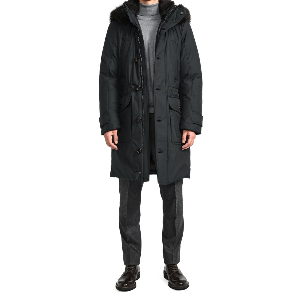 25 - 26AW MOORER "SAPPORO - GF" リアルファーフード付きダウンコート / ACQUA PROOF(防水)｜396138-B-46｜GUARDAROBA MILANO OFFICIAL STORE