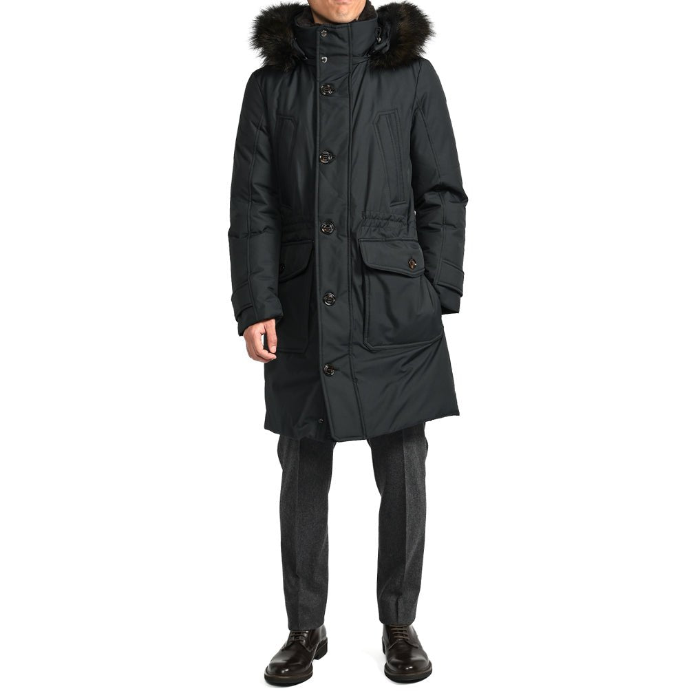 25 - 26AW MOORER "SAPPORO - GF" リアルファーフード付きダウンコート / ACQUA PROOF(防水)｜396138-B-46｜GUARDAROBA MILANO OFFICIAL STORE