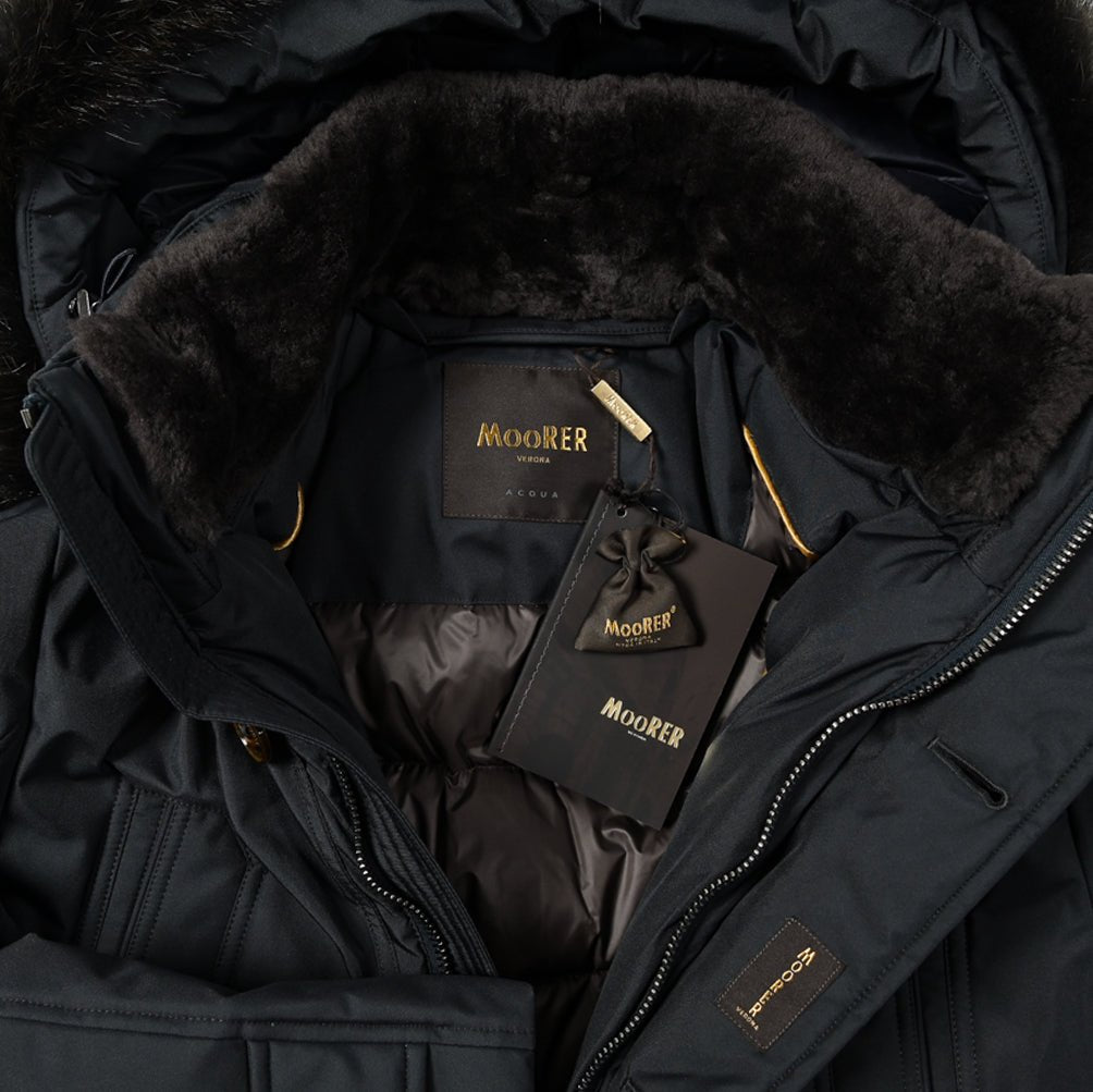 25 - 26AW MOORER "SAPPORO - GF" リアルファーフード付きダウンコート / ACQUA PROOF(防水)｜396138-B-46｜GUARDAROBA MILANO OFFICIAL STORE