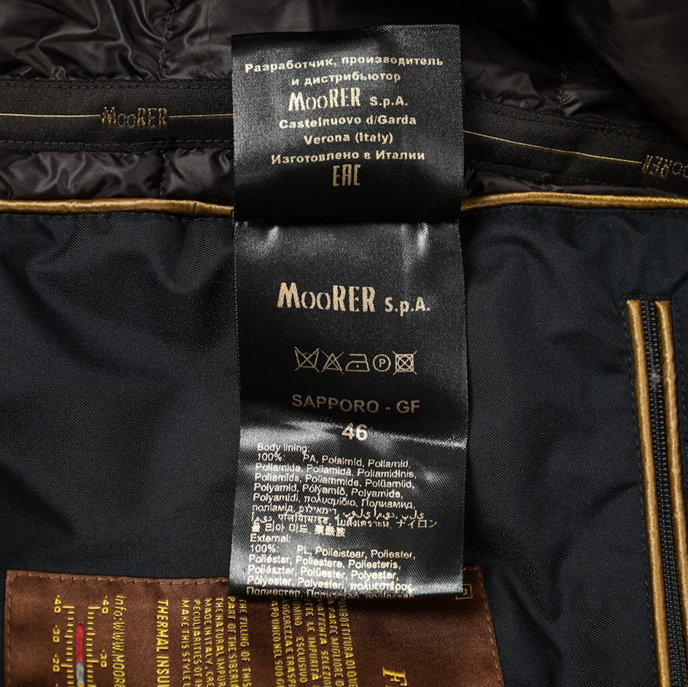 25 - 26AW MOORER "SAPPORO - GF" リアルファーフード付きダウンコート / ACQUA PROOF(防水)｜396138-B-46｜GUARDAROBA MILANO OFFICIAL STORE