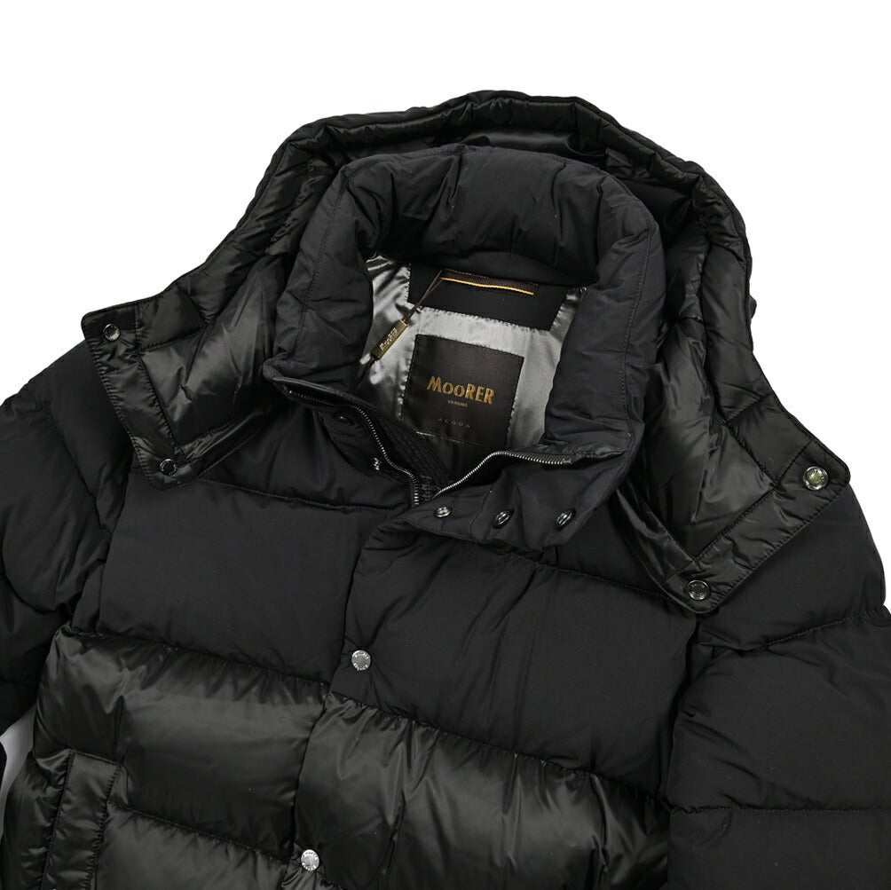 25 - 26AW MOORER "YURAN - SHK" ナイロン100% フード付きダウンコート / ACQUA RESISTANT (撥水)｜426585 - 46｜GUARDAROBA MILANO OFFICIAL STORE