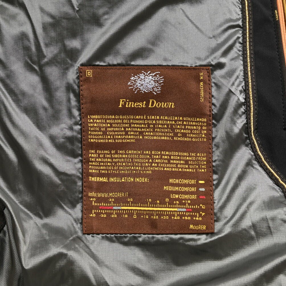 25 - 26AW MOORER "YURAN - SHK" ナイロン100% フード付きダウンコート / ACQUA RESISTANT (撥水)｜426585 - 46｜GUARDAROBA MILANO OFFICIAL STORE