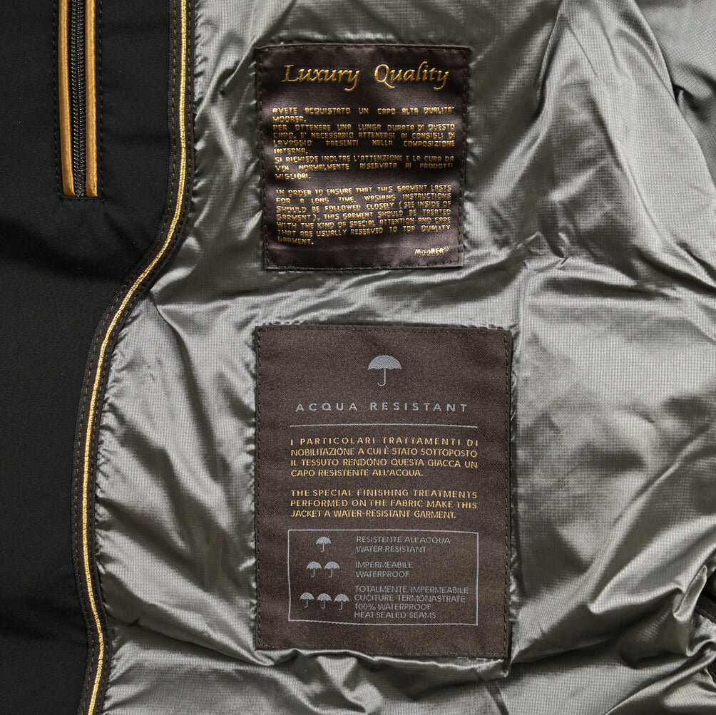 25 - 26AW MOORER "YURAN - SHK" ナイロン100% フード付きダウンコート / ACQUA RESISTANT (撥水)｜426585 - 46｜GUARDAROBA MILANO OFFICIAL STORE