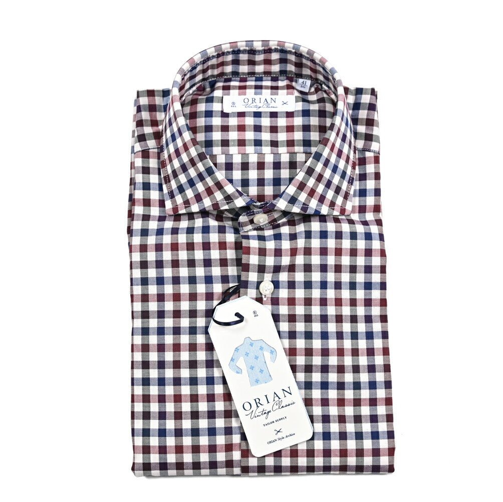 25 - 26AW ORIAN Vintage Classic コットン100% ホリゾンタルカラードレスシャツ｜431724-38｜GUARDAROBA MILANO OFFICIAL STORE