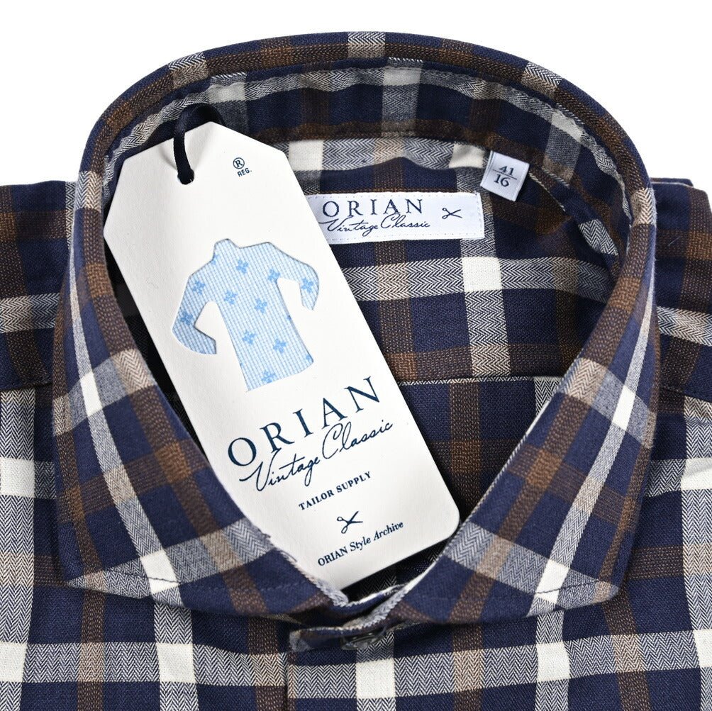 25 - 26AW ORIAN Vintage Classic コットン100% ホリゾンタルカラードレスシャツ｜431760-38｜GUARDAROBA MILANO OFFICIAL STORE