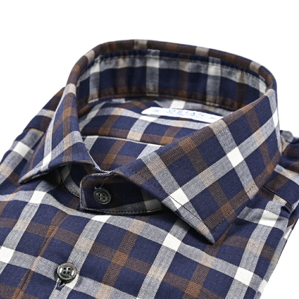 25 - 26AW ORIAN Vintage Classic コットン100% ホリゾンタルカラードレスシャツ｜431760-38｜GUARDAROBA MILANO OFFICIAL STORE