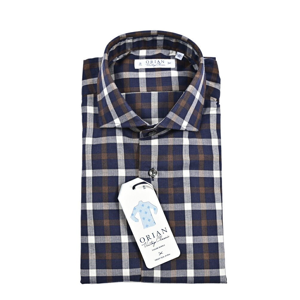 25 - 26AW ORIAN Vintage Classic コットン100% ホリゾンタルカラードレスシャツ｜431760-38｜GUARDAROBA MILANO OFFICIAL STORE