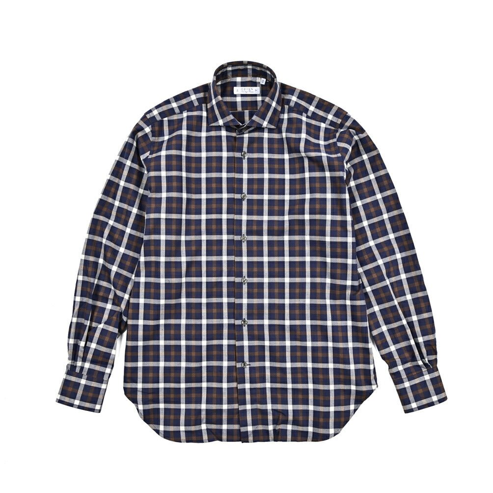 25 - 26AW ORIAN Vintage Classic コットン100% ホリゾンタルカラードレスシャツ｜431760-38｜GUARDAROBA MILANO OFFICIAL STORE