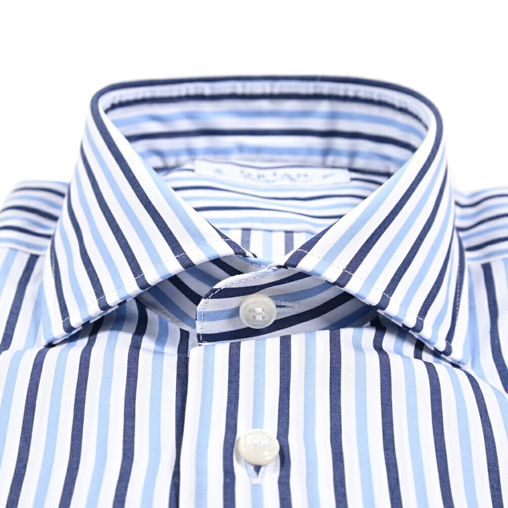 25 - 26AW ORIAN Vintage Classic コットン100% ホリゾンタルカラードレスシャツ｜431806-38｜GUARDAROBA MILANO OFFICIAL STORE