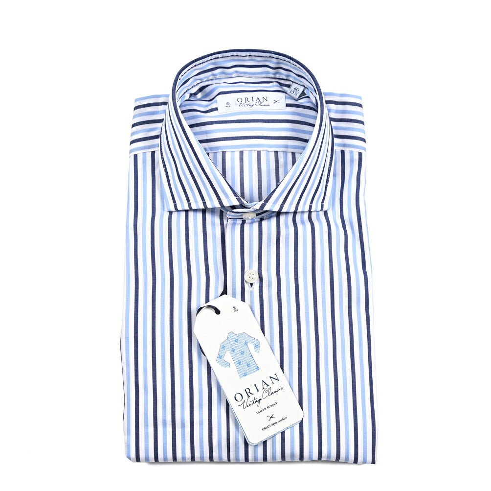 25 - 26AW ORIAN Vintage Classic コットン100% ホリゾンタルカラードレスシャツ｜431806-38｜GUARDAROBA MILANO OFFICIAL STORE