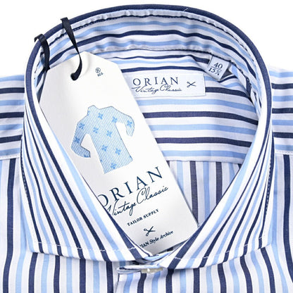 25 - 26AW ORIAN Vintage Classic コットン100% ホリゾンタルカラードレスシャツ｜431806-38｜GUARDAROBA MILANO OFFICIAL STORE