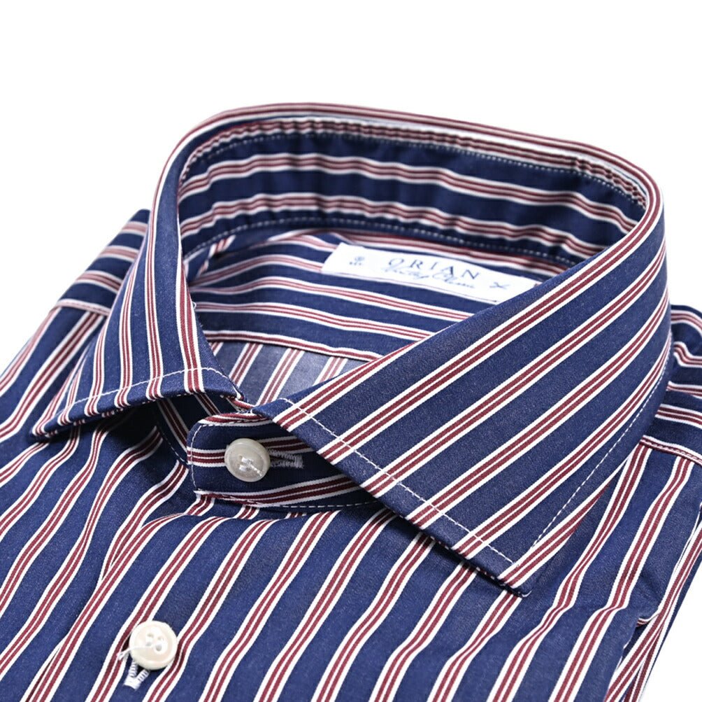 SALE｜ORIAN オリアン / ストレッチコットン ホリゾンタルカラーシャツ