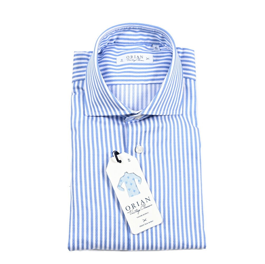 25 - 26AW ORIAN Vintage Classic コットン100% ホリゾンタルカラードレスシャツ｜431881-38｜GUARDAROBA MILANO OFFICIAL STORE