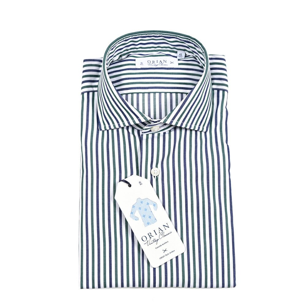 25 - 26AW ORIAN Vintage Classic コットン100% ホリゾンタルカラードレスシャツ｜432471-38｜GUARDAROBA MILANO OFFICIAL STORE