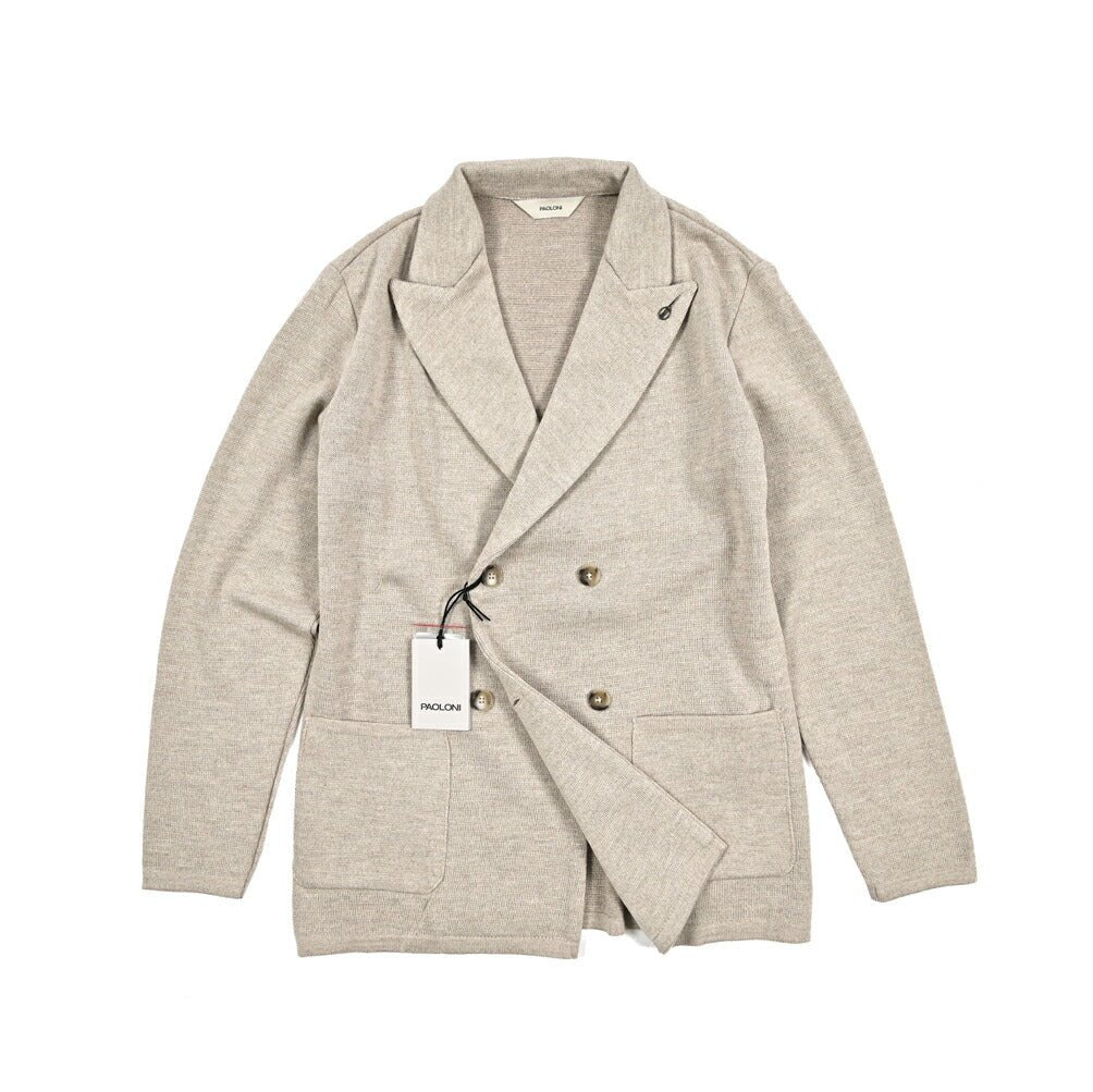 25 - 26AW PAOLONI ヴァージンウール 4Bダブルニットジャケット｜427417-44｜GUARDAROBA MILANO OFFICIAL STORE